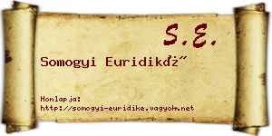 Somogyi Euridiké névjegykártya